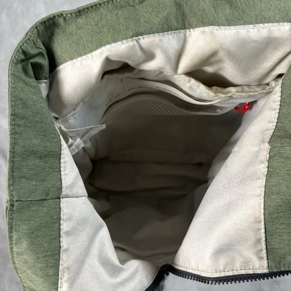 Lululemon Green Roll Top Backpack Everyday Laptop Travel Bag Olive